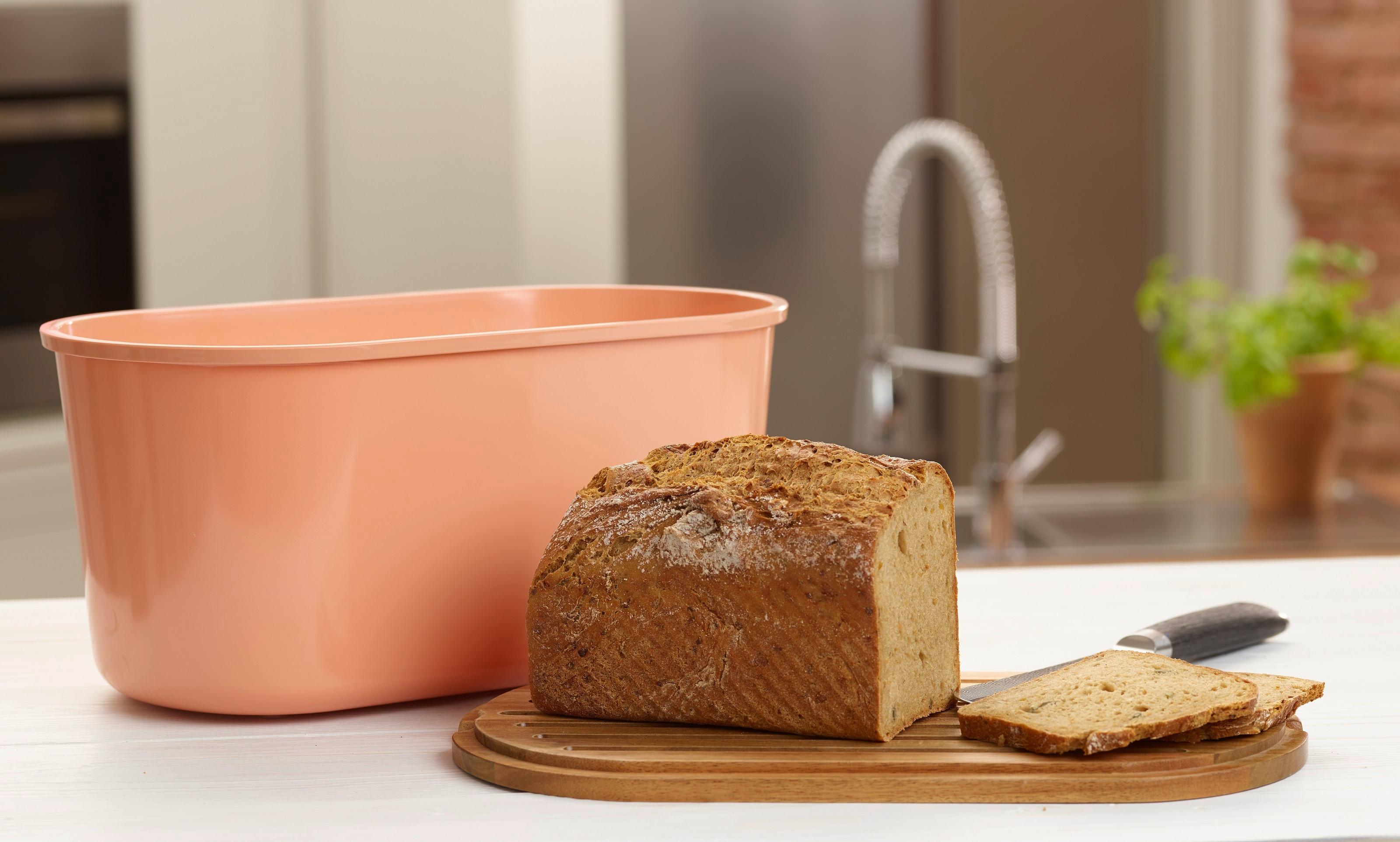 Brotbox Ew-Bk-0175 - Koralle/Akaziefarben, Basics, Holz/Kunststoff (37/21,5/17,20cm) - Echtwerk