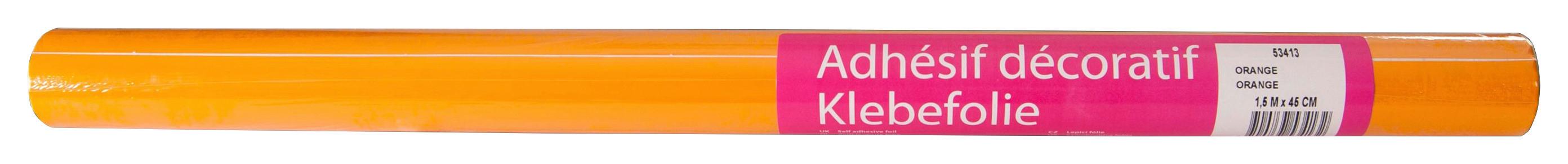Klebefolie Uni Orange Basic-Line 45x150 cm - Orange, KONVENTIONELL, Kunststoff (45/150cm)