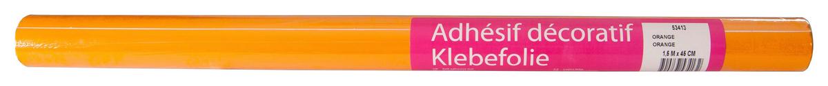 Klebefolie Uni Orange Basic-Line 45x150 Cm - Orange, KONVENTIONELL, Kunststoff (45/150cm)