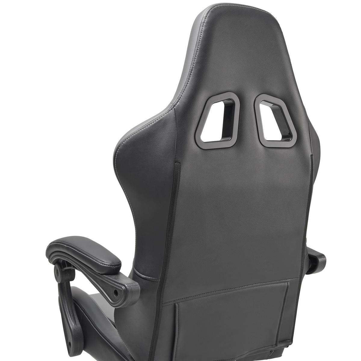 Gamingstuhl Miami - Schwarz/Grau, LIFESTYLE, Kunststoff/Textil (64/124-134/70cm) - MID.YOU