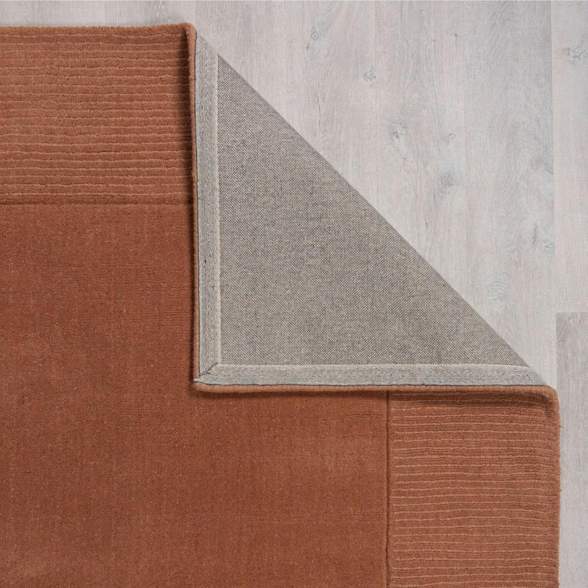 Handwebteppich Woll Bordüre Orange 160x230 - Orange, Basics, Textil (160/230cm)