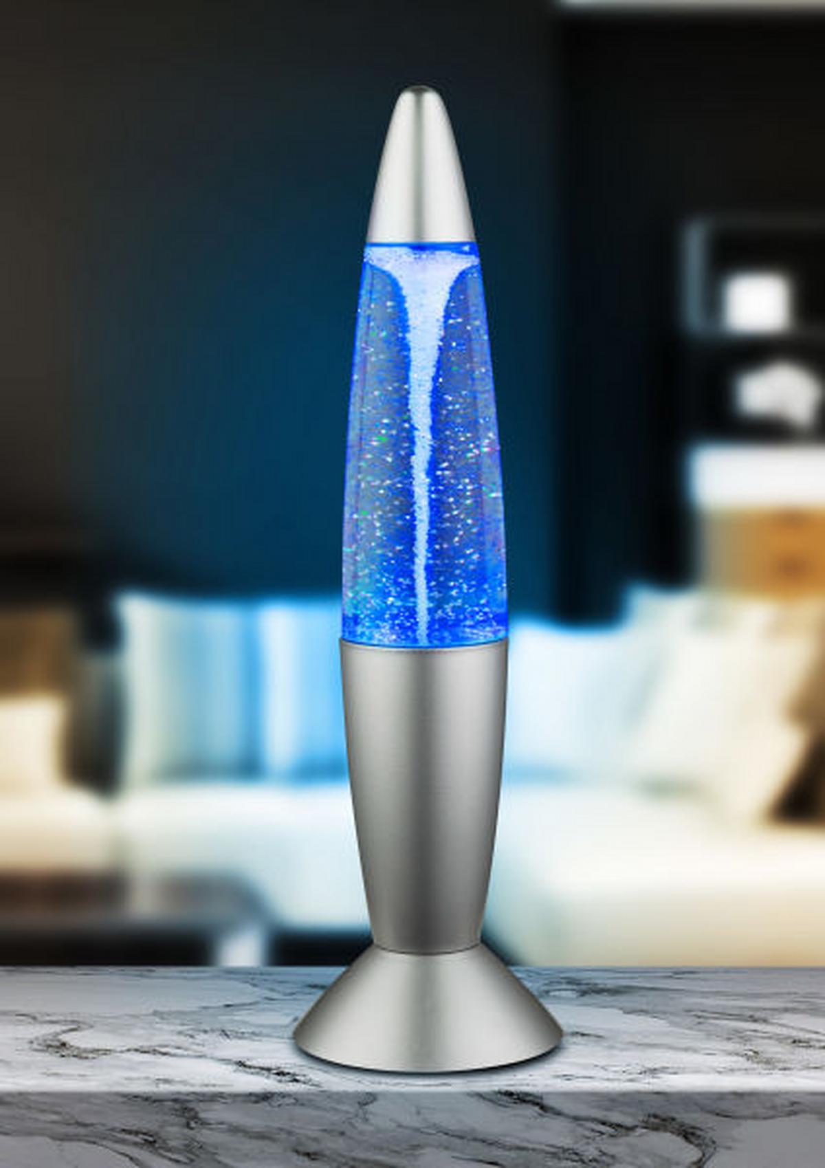 Tischlampe Magma Silberfarben Farbwechsler - Klar/Silberfarben, LIFESTYLE, Kunststoff (10/35,5cm) - Globo