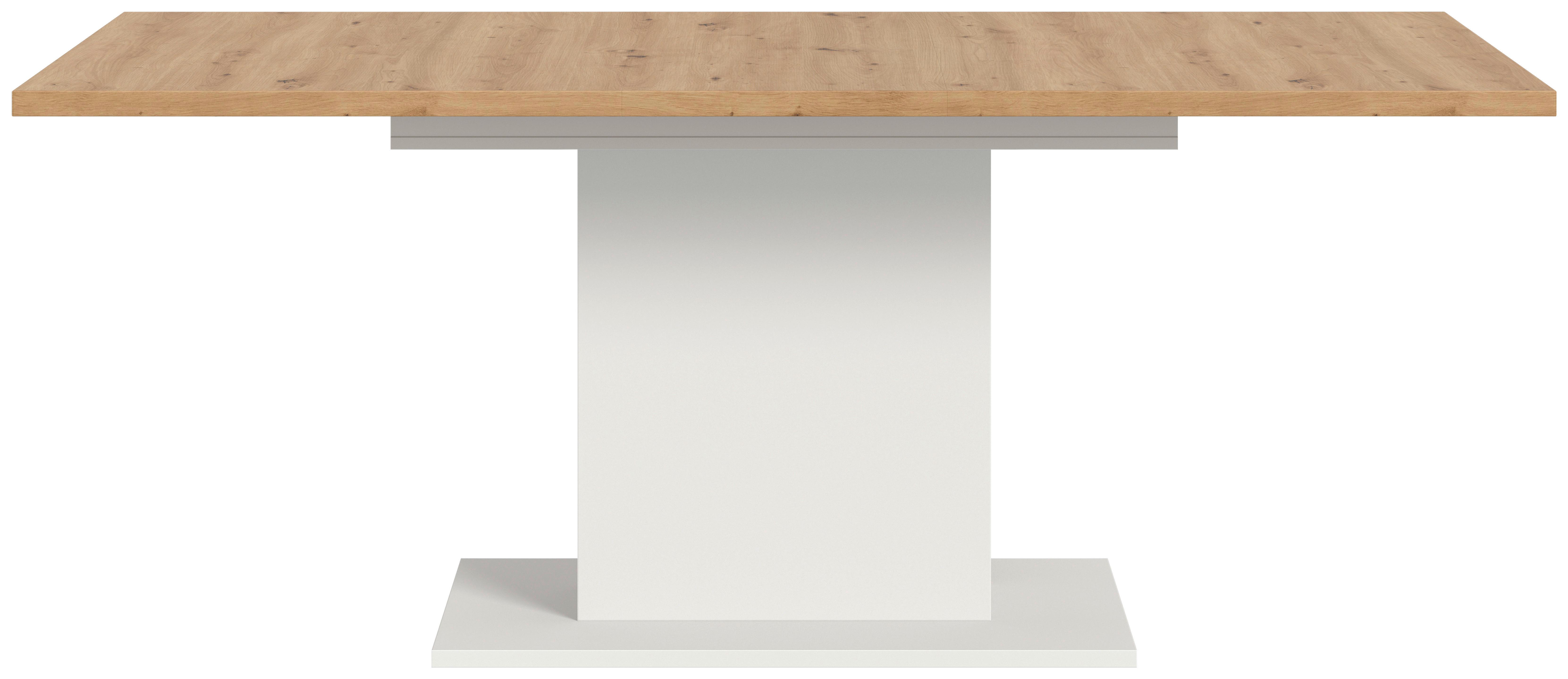 Ausziehtisch Marlon 150 Az Artisan/Weiß, B:150-190 cm - Weiß/Eiche Artisan, KONVENTIONELL, Holzwerkstoff (150-190/90/76cm)
