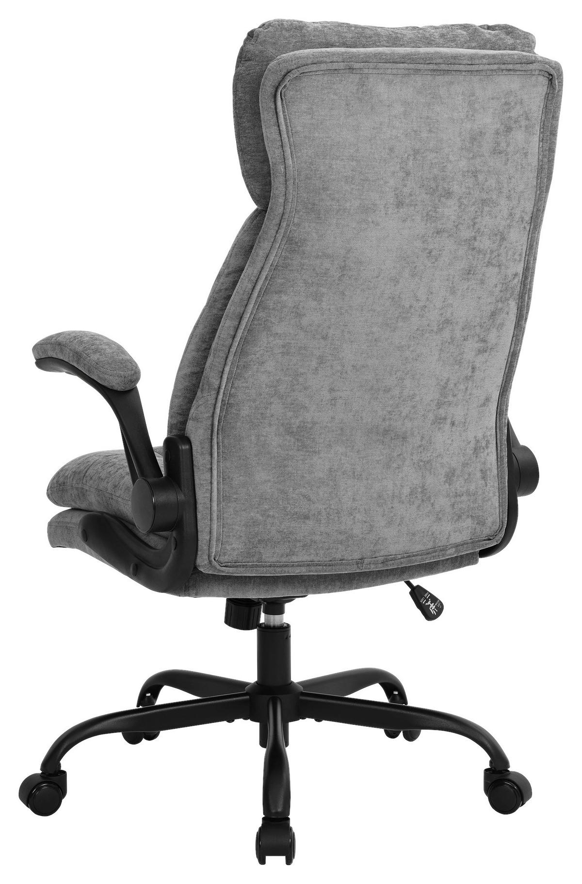 Chefsessel Milan Grau/Schwarz B: 66 cm - Schwarz/Grau, Trend, Holz/Kunststoff (66/121/72cm)