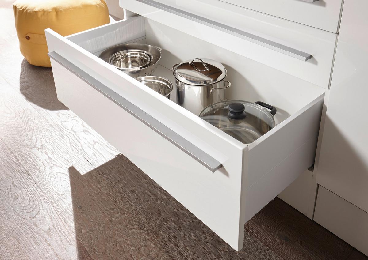 Küchenzeile Premium Mit Geräten B: 320 Cm Weiß/eiche - Eichefarben/Weiß, Basics, Holzwerkstoff (320cm) - Respekta