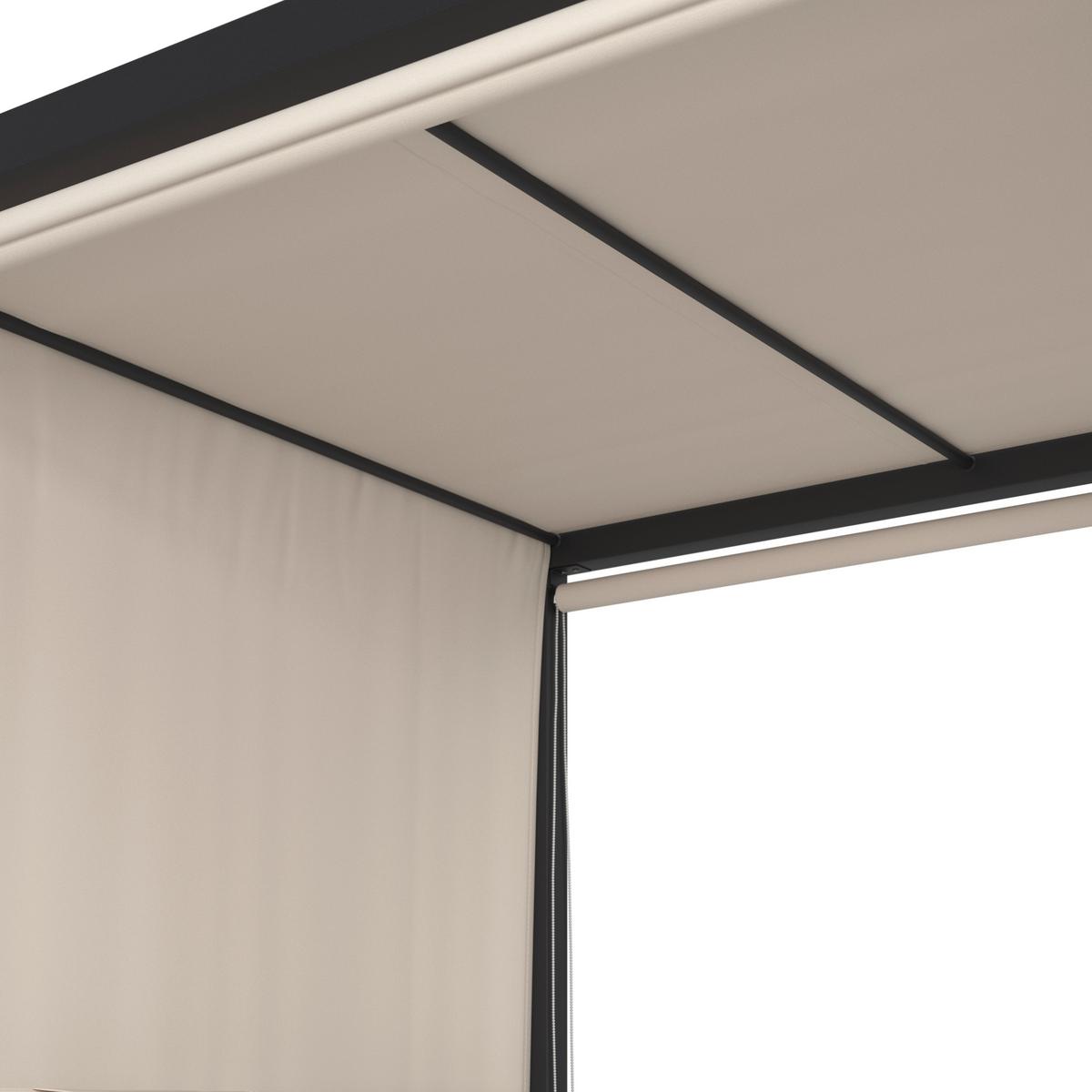 ZÁHRADNÁ POSTEĽ FELIPA - prírodná farba/béžová, Modern, kov/textil - Bessagi Garden