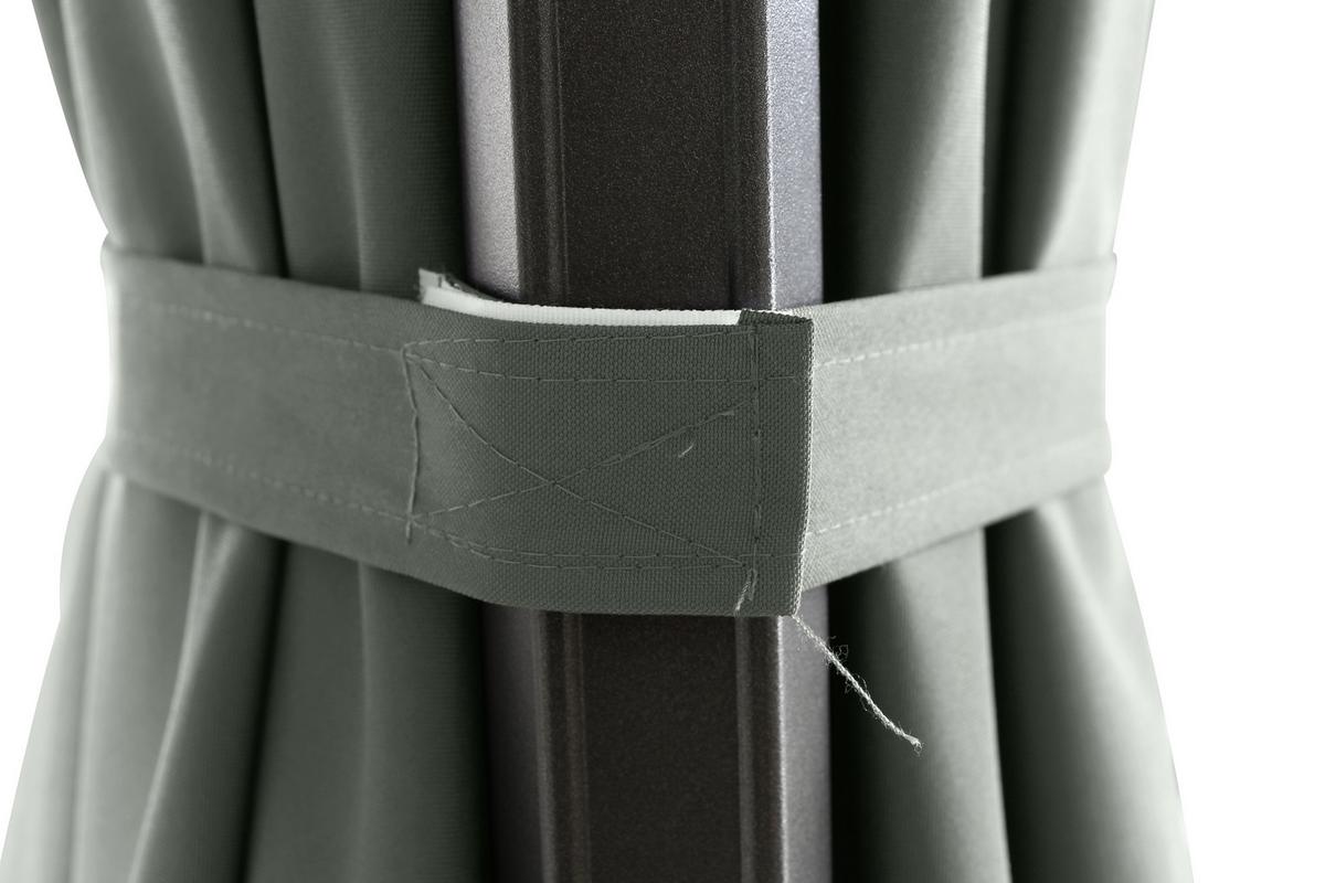 Ampelschirm Sunset N+ Ø 350 H: 252 cm Anthrazit/Olivgrün - Anthrazit/Olivgrün, KONVENTIONELL, Textil/Metall (350/350cm) - Siena Garden