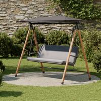 HOLLYWOODSKA HOJDAČKA BUDAPEST - čierna/antracitová, Modern, kov/textil (215/182/120cm) - Mömax