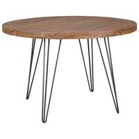 Esstisch Wl5.201 - Sheeshamfarben/Schwarz, Design, Holz/Metall (120/78cm) - MID.YOU