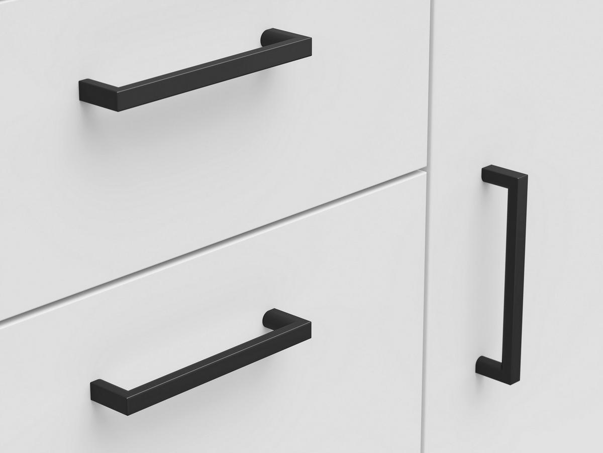 Komoda MULTISTAURAUM š: 80 cm - bílá/černá, Moderní, kompozitní dřevo/plast (80/83/52cm)