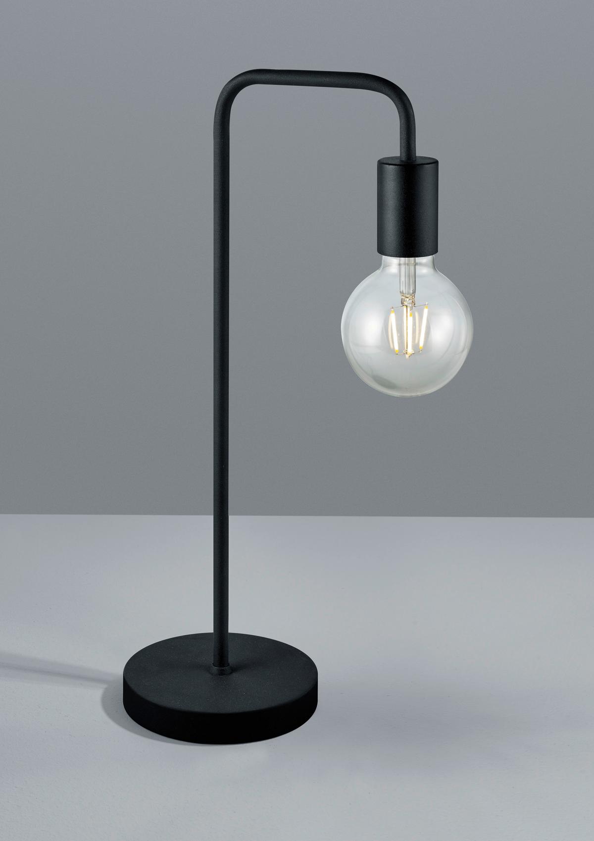 Tischlampe Schwarz Mit Schnurschalter - Schwarz, Basics, Metall (51/15/23,5cm) - Trio Leuchten