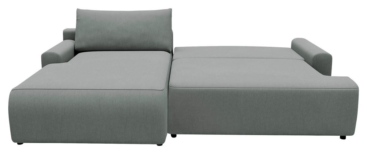 Eckschlafsofa Prag, Grau S: 167x253 cm - Schwarz/Grau, MODERN, Textil (167/253cm) - Trendmanufaktur