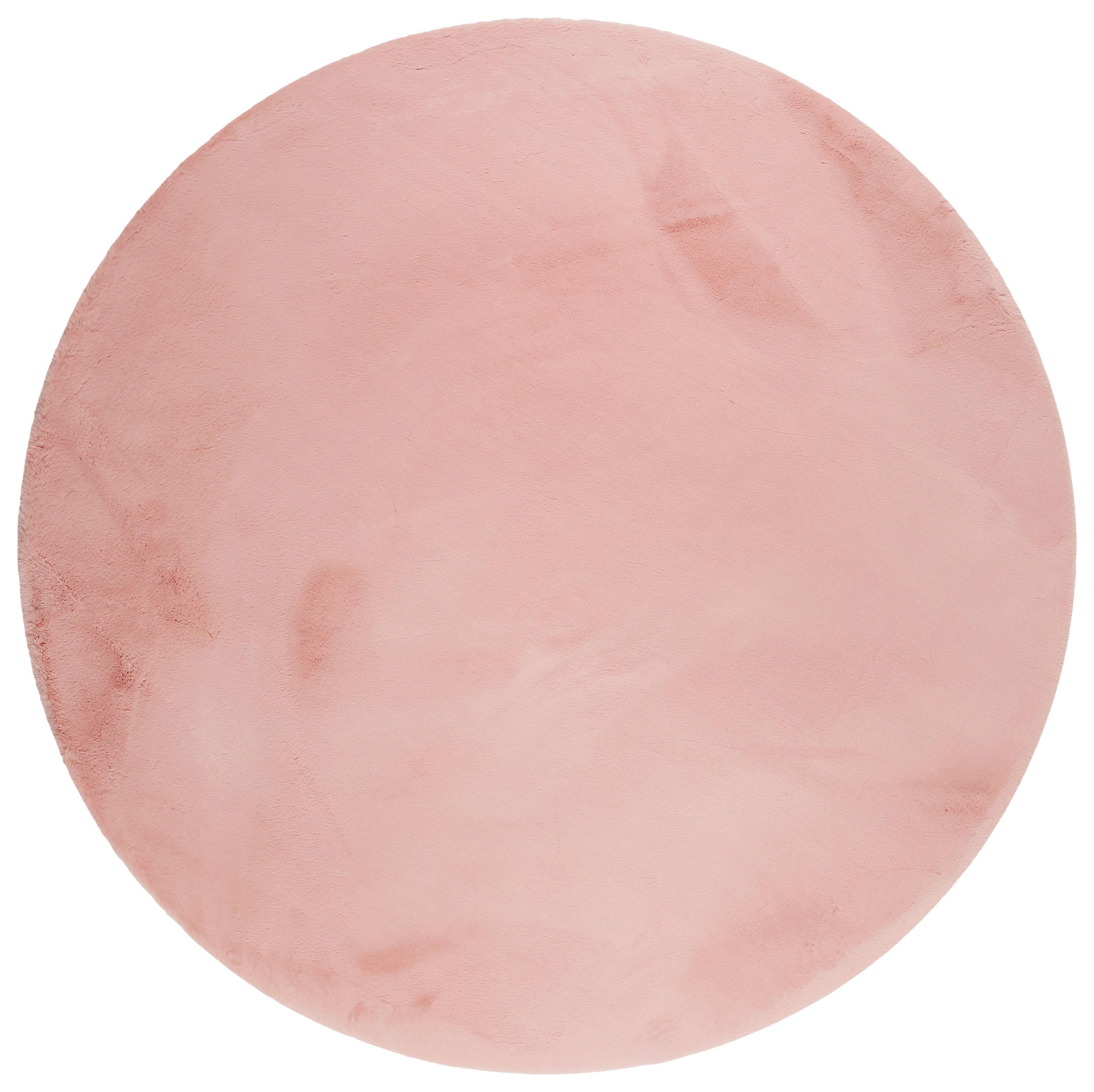 Hochflorteppich Rosa Alice Rund Ø 200 cm - Rosa, KONVENTIONELL, Textil (200cm) - Esprit