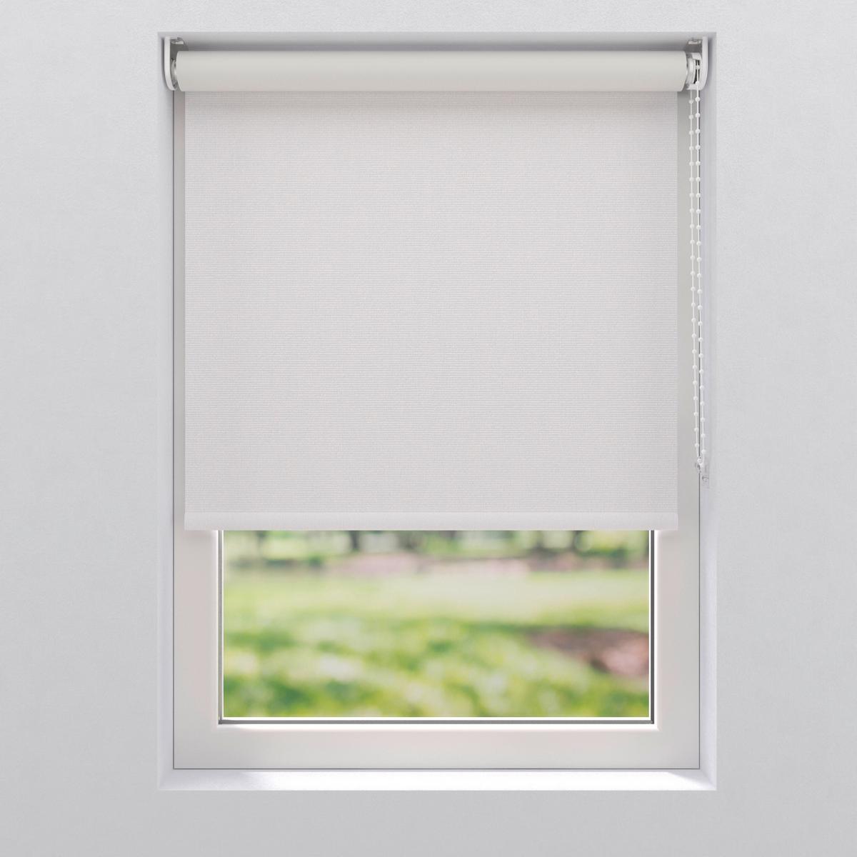 Verdunkelungsrollo 230x190 cm mit Kettenzug - Weiß, Design, Textil (230/190cm)
