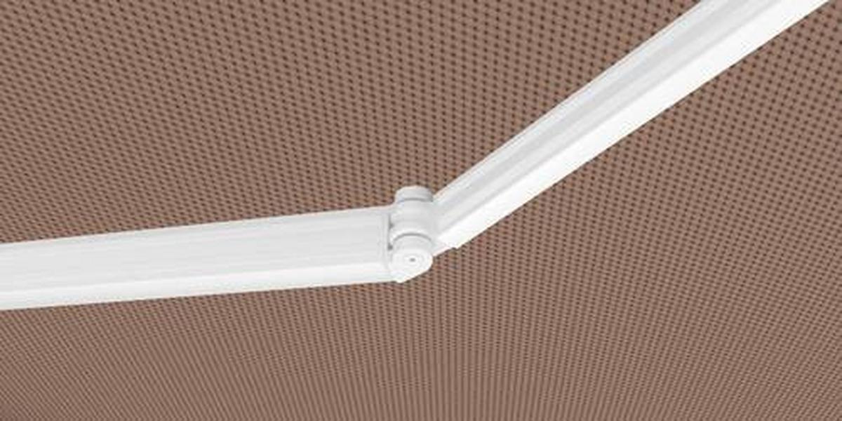 Hülsenmarkise 400x250 cm Taupe, Decken-/Wandmontage - Taupe/Weiß, Basics, Textil (400/250cm) - Schwöller