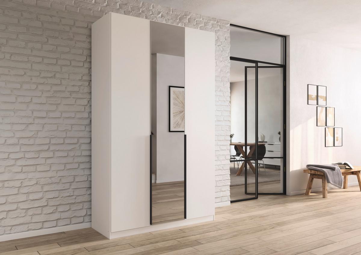 Drehtürenschrank Alabama Weiß B: 136 Cm - Weiß, MODERN, Holzwerkstoff (136/229/54cm) - Rauch Möbel