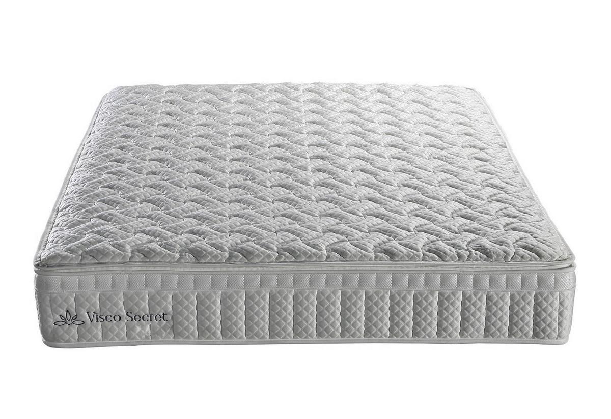 Viscomatratze Visco Secret 180x200 cm H4 H: 27 cm - Weiß, Textil (180/200cm) - Ele