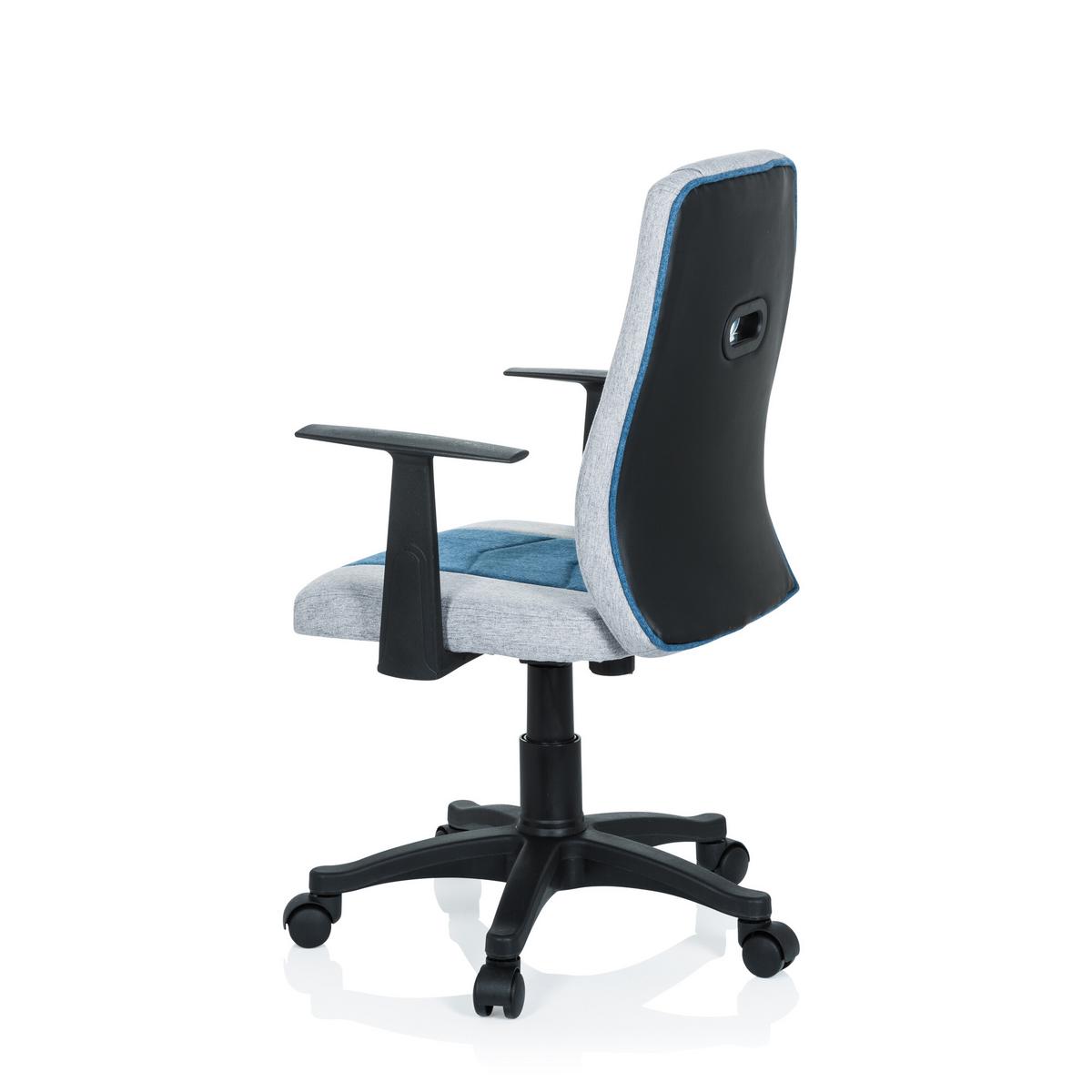 Jugenddrehstuhl Kiddy Extra Blau/Grau - Blau/Schwarz, Basics, Kunststoff (55/95-105/45cm) - MID.YOU