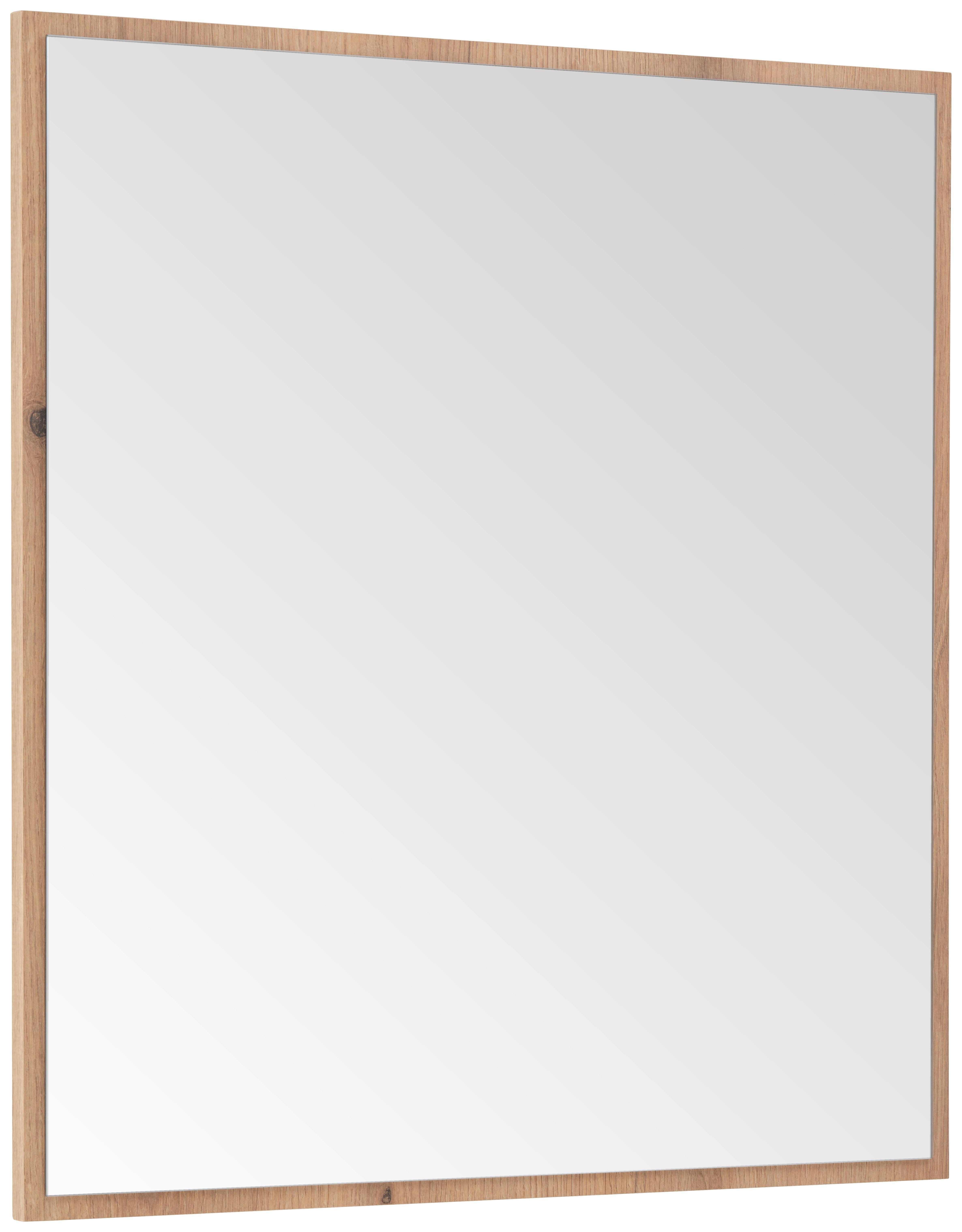 Spiegel Clever B: 70 cm - Eichefarben, MODERN, Glas/Holzwerkstoff (70/75/2cm)