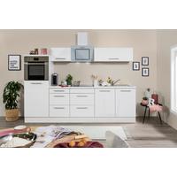 Küchenzeile mit Geräten 270 cm Weiß - Weiß, KONVENTIONELL, Holzwerkstoff (270cm) - Respekta
