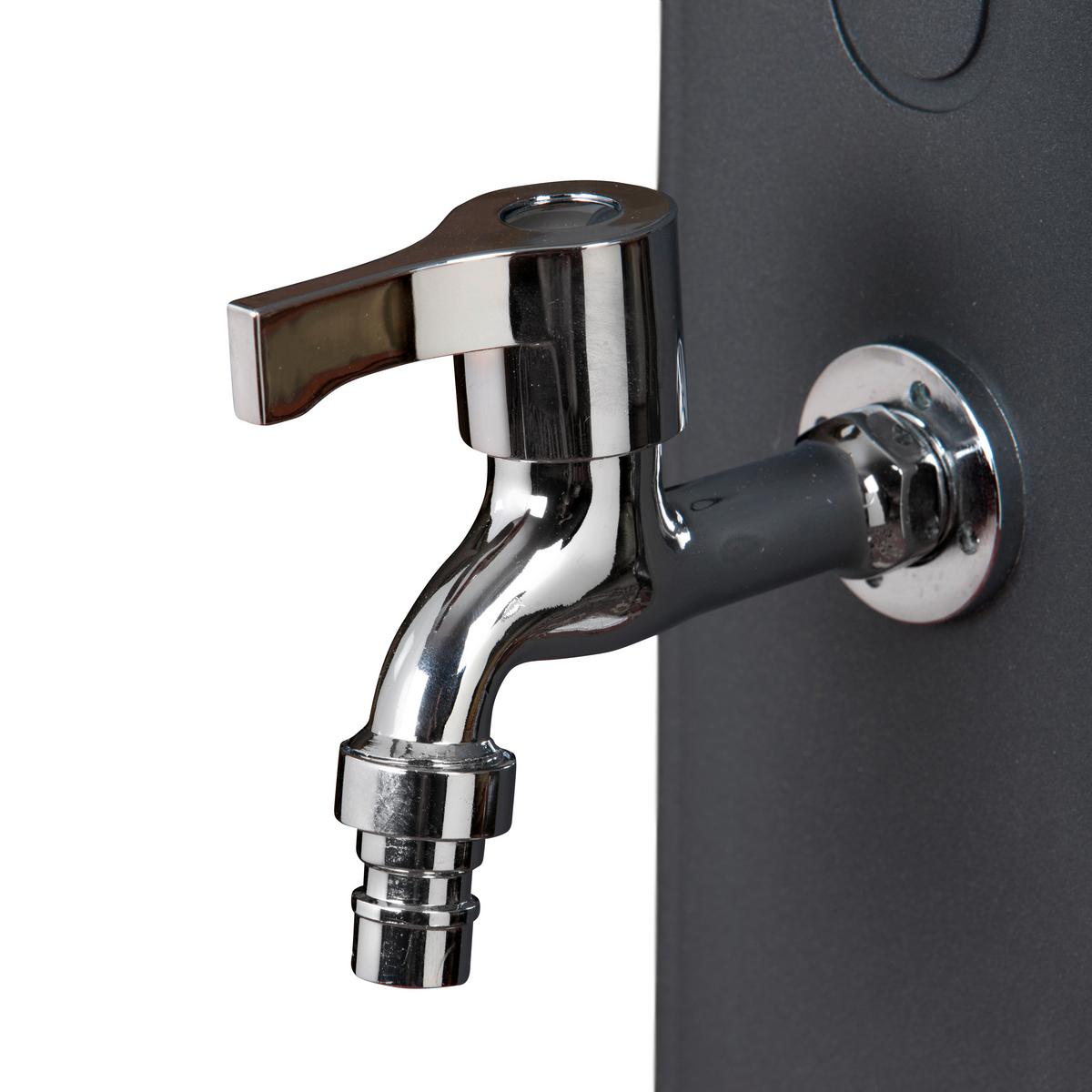 Solardusche Dusche - Dunkelgrau, KONVENTIONELL, Kunststoff (24,5/22/119cm) - Gre