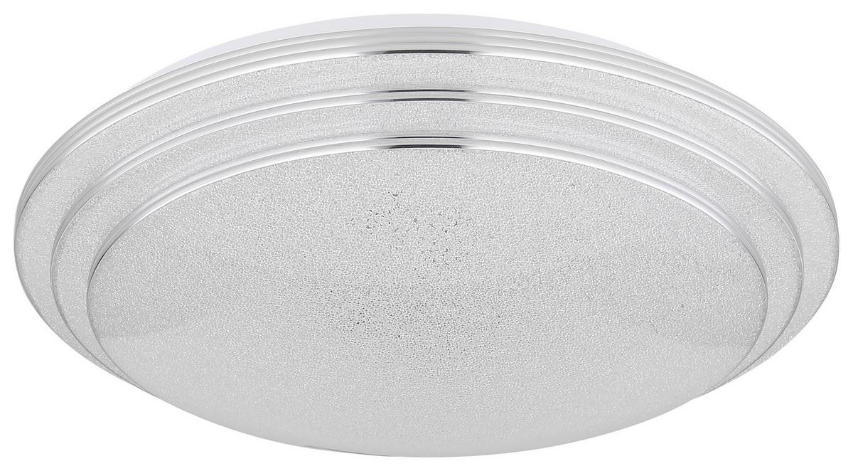 LED-Deckenleuchte Aley Ø 40 cm + Farbwechsler, Fernbedienung - Opal/Weiß, Basics, Kunststoff/Metall (40/9,5cm) - Globo
