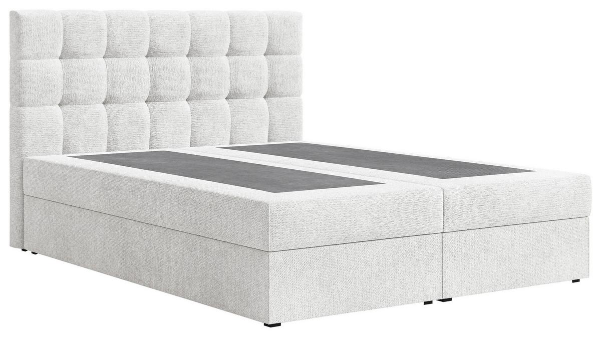 BOXBETT Oslo Weiß 160x200cm - Schwarz/Weiß, MODERN, Holz/Kunststoff (160/200cm) - MID.YOU