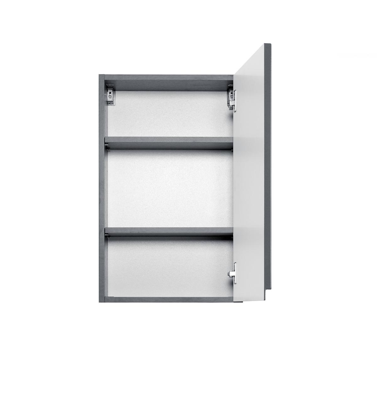 Hängeschrank Cardiff B: 40 Cm Graphit Dekor Mit Türdämpfer - Graphitfarben/Grau, Design, Holzwerkstoff (40/64/20cm) - Held