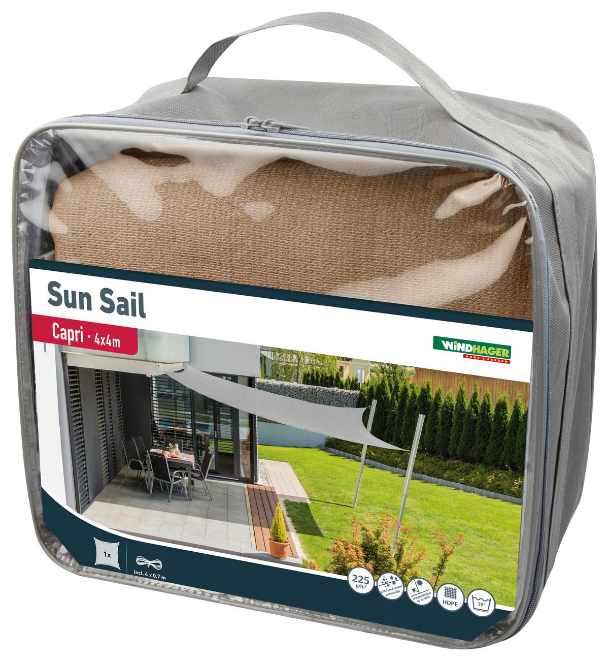 Sonnensegel Quadrat 4x4 M - Beige, Basics (400/400cm)