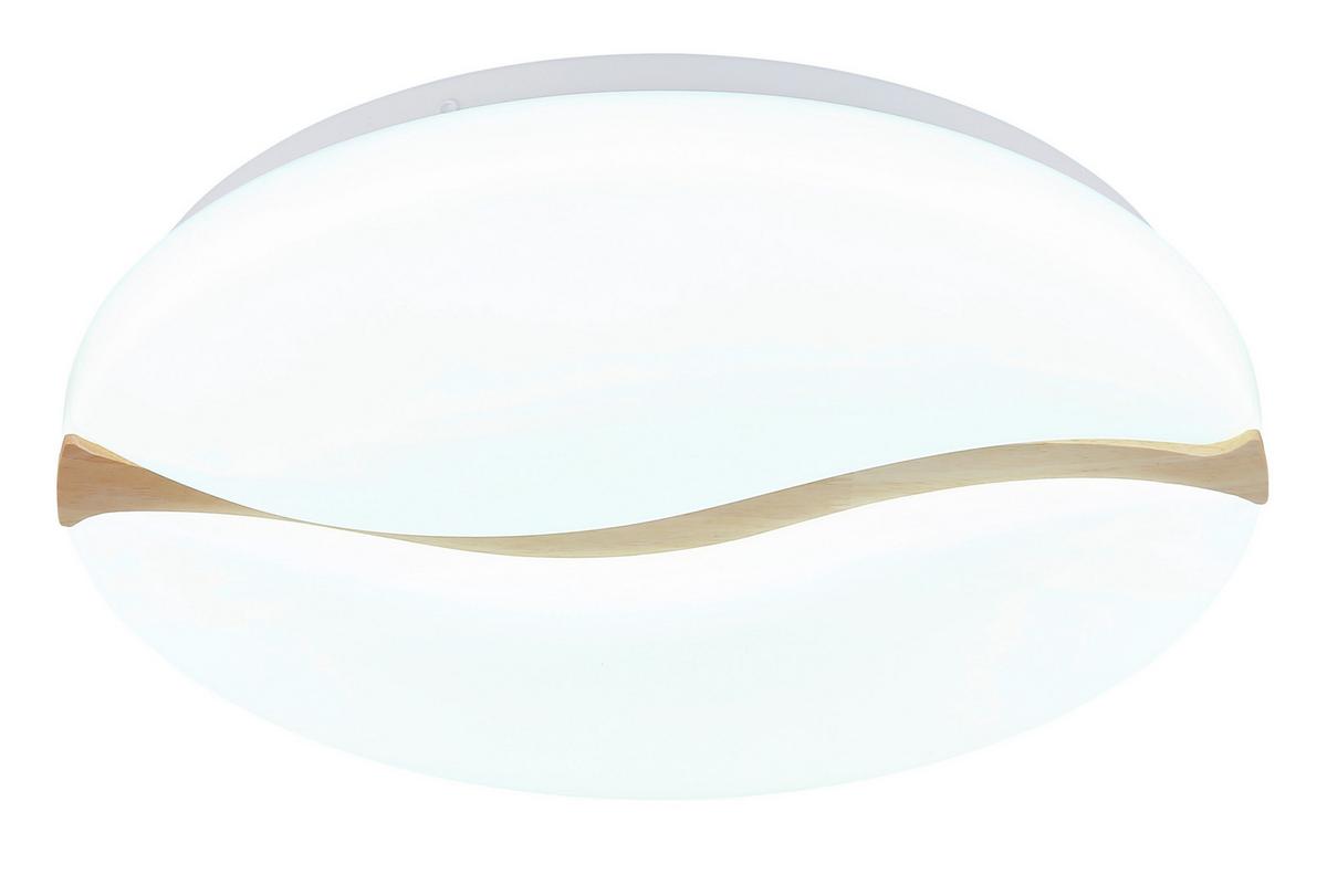STROPNÉ LED SVIETIDLO LETICIA - hnedá/biela, Basics, kov/drevo (39/8cm) - Globo