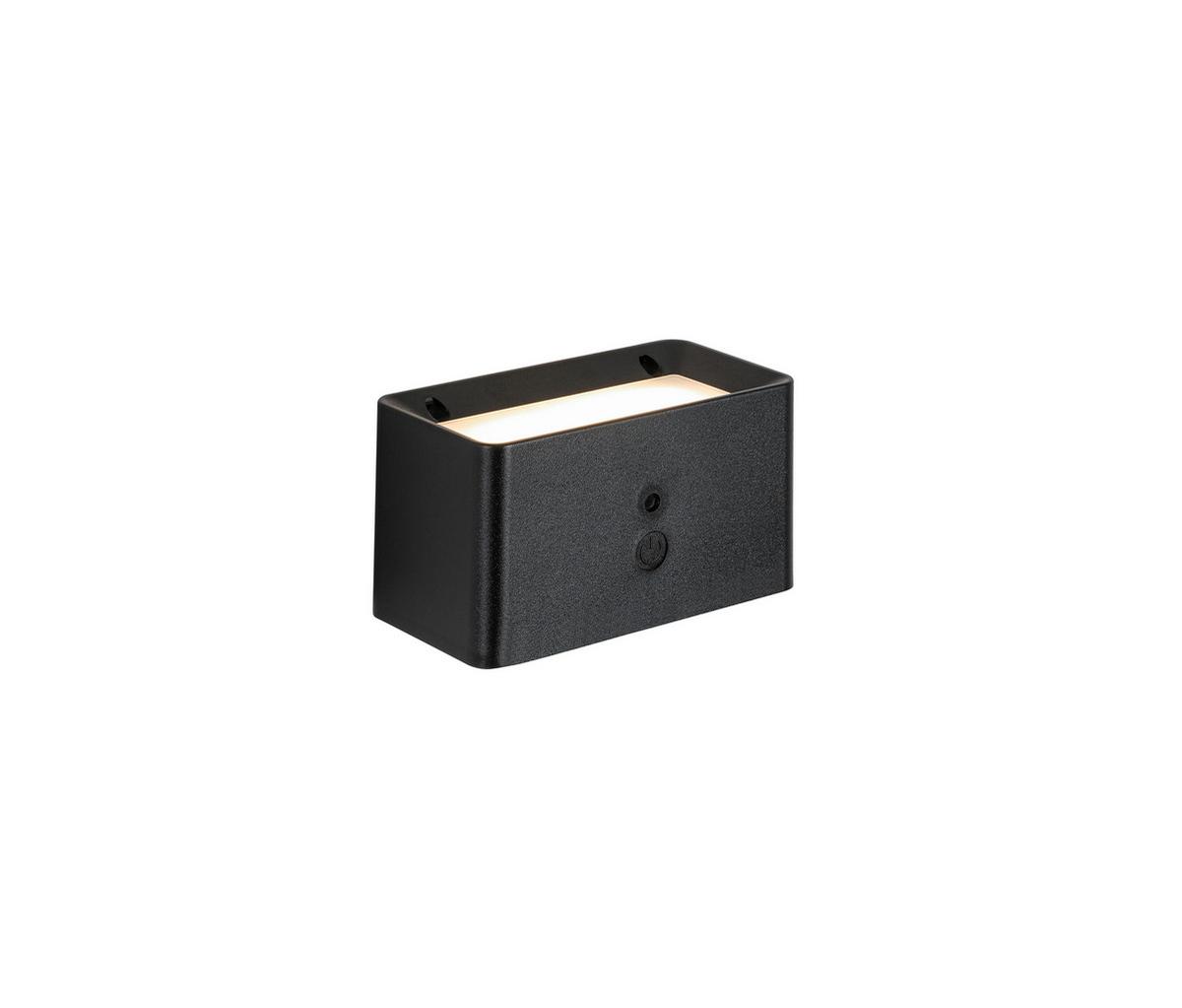 NÁSTĚNNÉ LED SVÍTIDLO TILOU - černá, Moderní, kov/plast (12/6,6/6,5cm) - Mömax