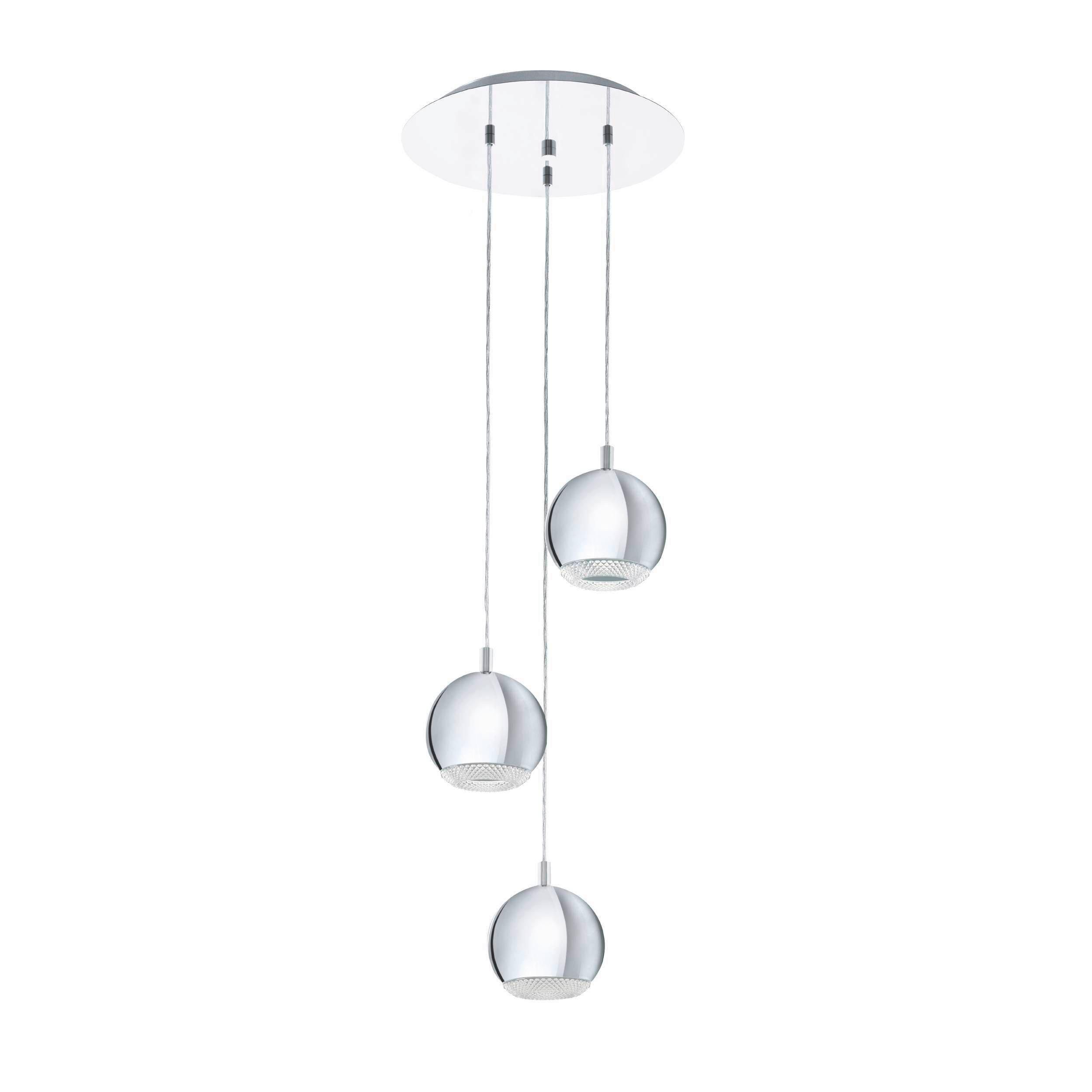 Hängeleuchte 95913* Conessa - Klar/Chromfarben, Basics, Kunststoff/Metall (29/110cm) - Eglo