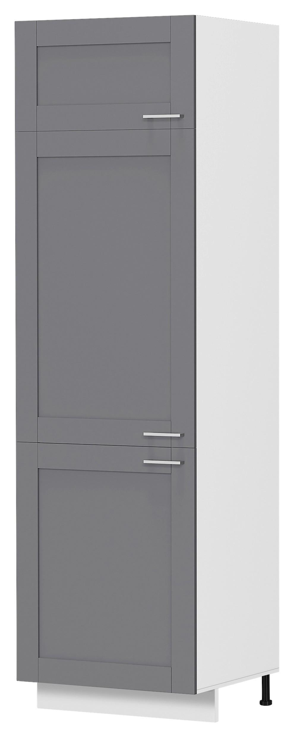Küchen-Hochschrank Colura B: 60 cm Anthrazit/Weiß - Anthrazit/Weiß, Trend, Holzwerkstoff/Kunststoff (60/207/57cm) - MID.YOU