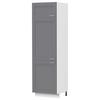 Küchen-Hochschrank Colura B: 60 cm Anthrazit/Weiß - Anthrazit/Weiß, Trend, Holzwerkstoff/Kunststoff (60/207/57cm) - MID.YOU