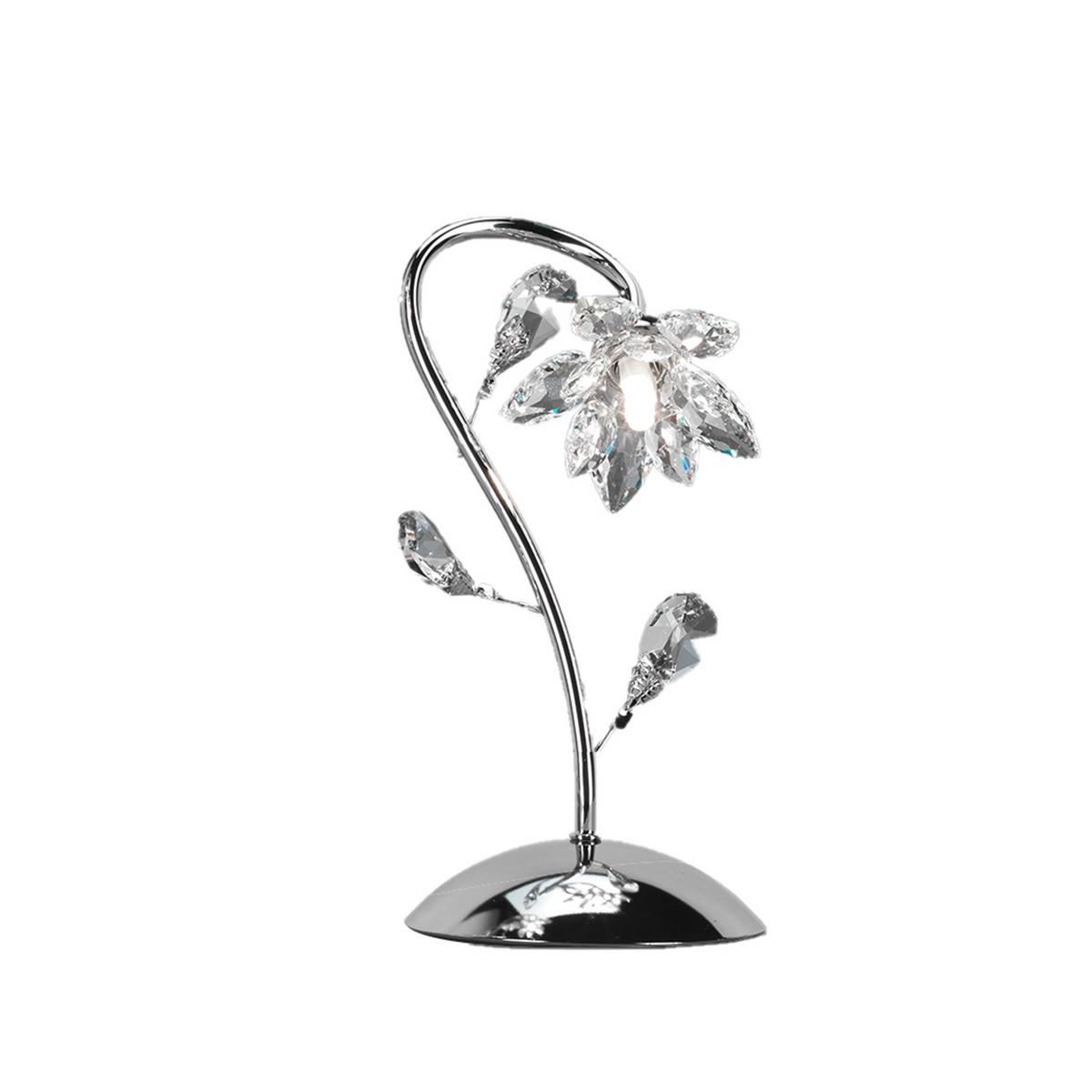 Kristall-tischleuchte 4773/l - Chromfarben, KONVENTIONELL, Glas/Metall (20/35cm)