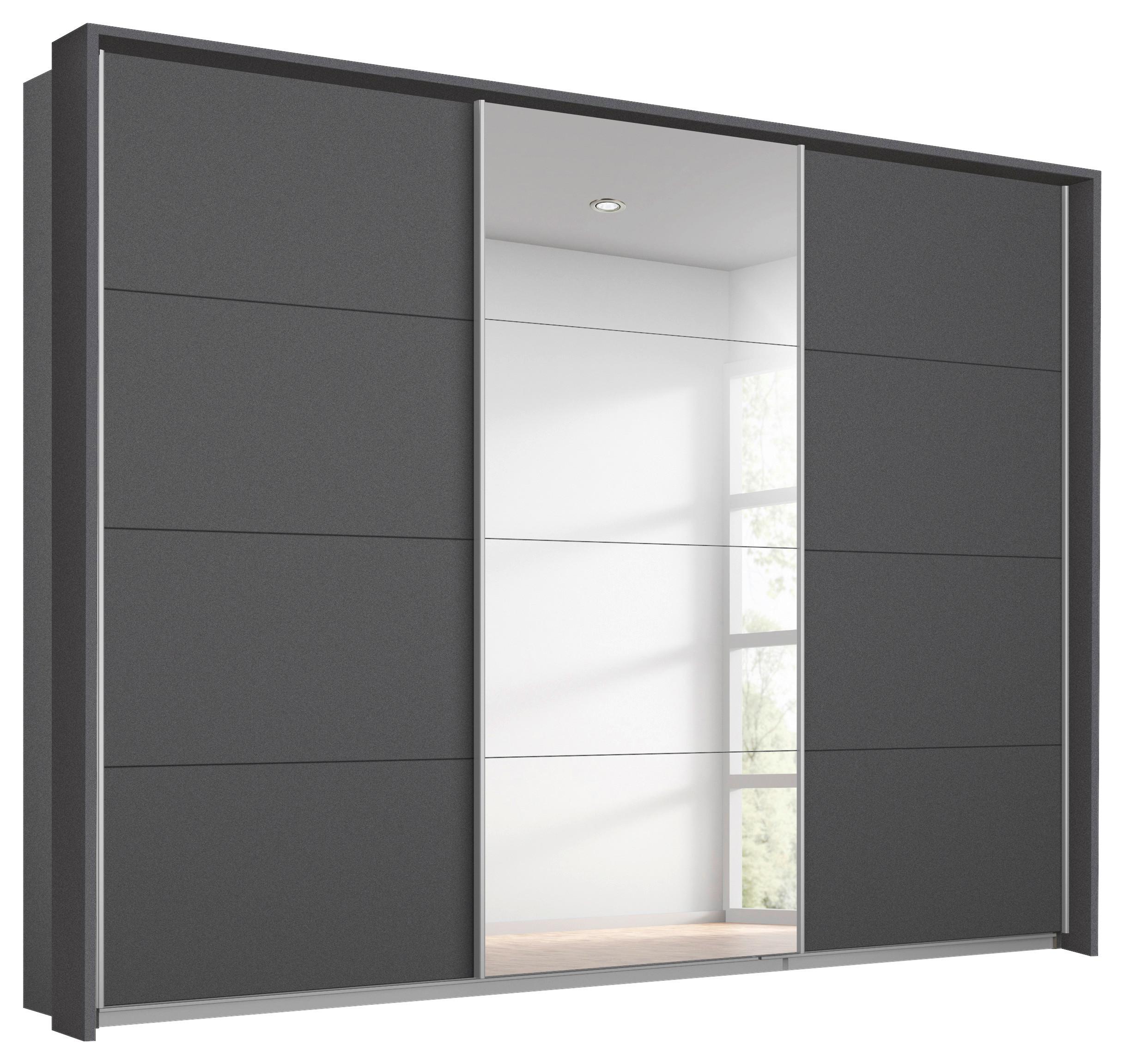 Skriňa s posuvnými dverami MIAMI, Š/V/H:cca 271/229/62cm - sivá/hliníková, Modern, kov/kompozitné drevo (271/229/62cm)