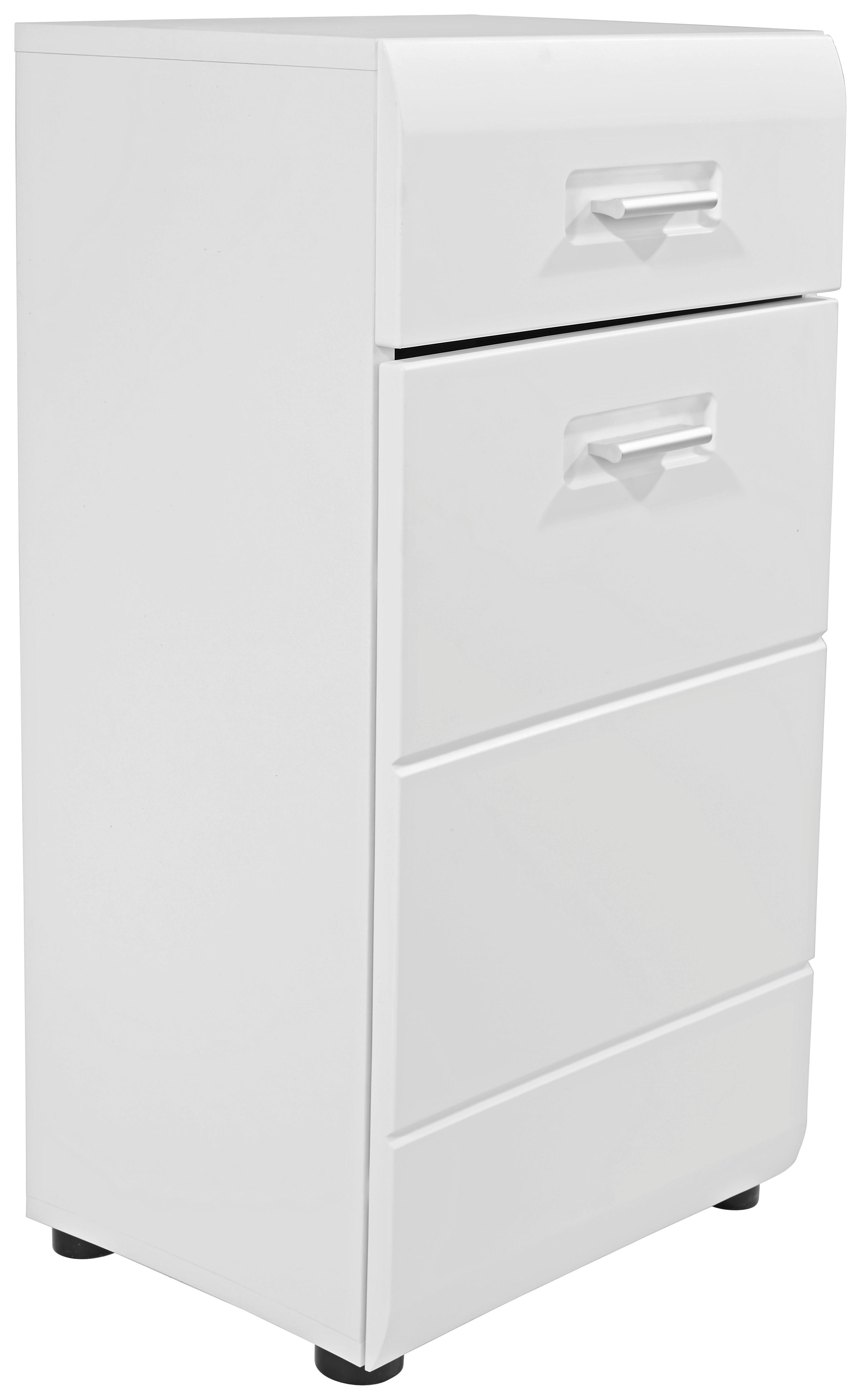 Unterschrank Mit Soft-Close Pearl B: 40 cm, Weiß Matt - Schwarz/Weiß, KONVENTIONELL, Holzwerkstoff (40/78,9/29,6cm)