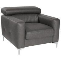 Polstersessel Sammy Braun/grau - Chromfarben/Braun, Design, Textil (99/78-92/106cm) - Livetastic
