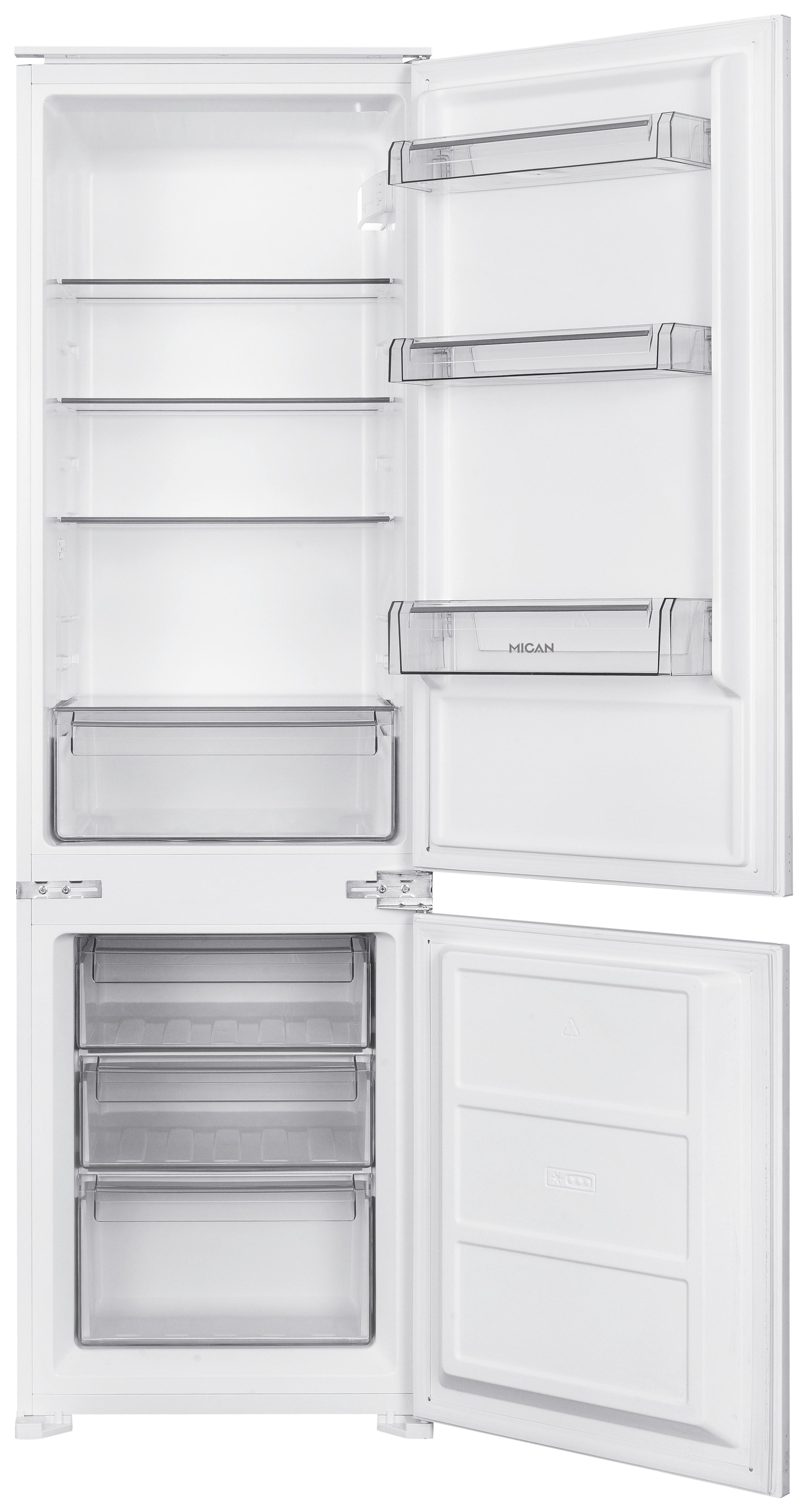 KÜHL-GEFRIER-KOMBINATION EKHBMFSSE - Weiß, Basics, Glas/Kunststoff (54,0/178/54cm) - Mican