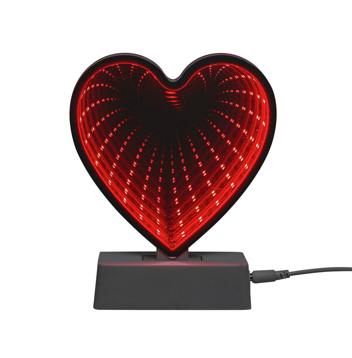 DEKORAČNÍ LED SVÍTIDLO HEARTIM - šedá/bílá, Konvenční, plast (4,6/14,5/17,9cm) - Mömax