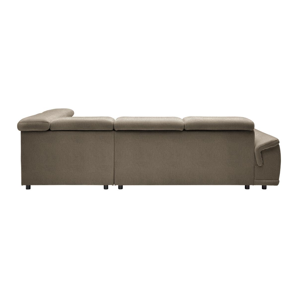 Rohová sedačka GRINALDI, pravá, béžová - čierna/béžová, Modern, textil/plast (283/206cm) - Premium Living