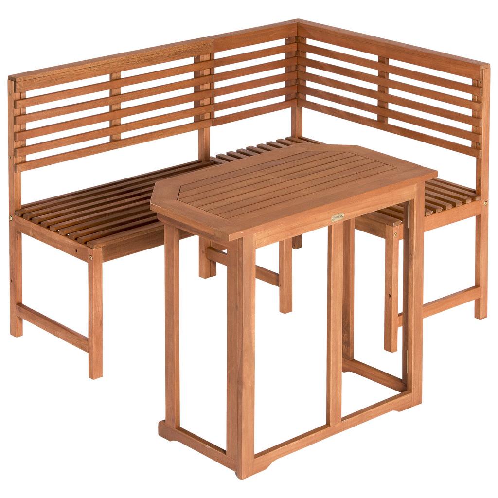 Gartengarnitur 2-Tlg. Echtholz Gartenset