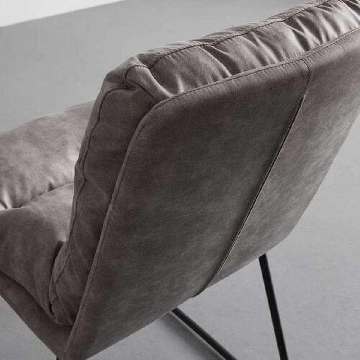 Jídelní židle KONA šedá - šedá/černá, Moderní, kov/dřevo (48/90/65cm) - P & B