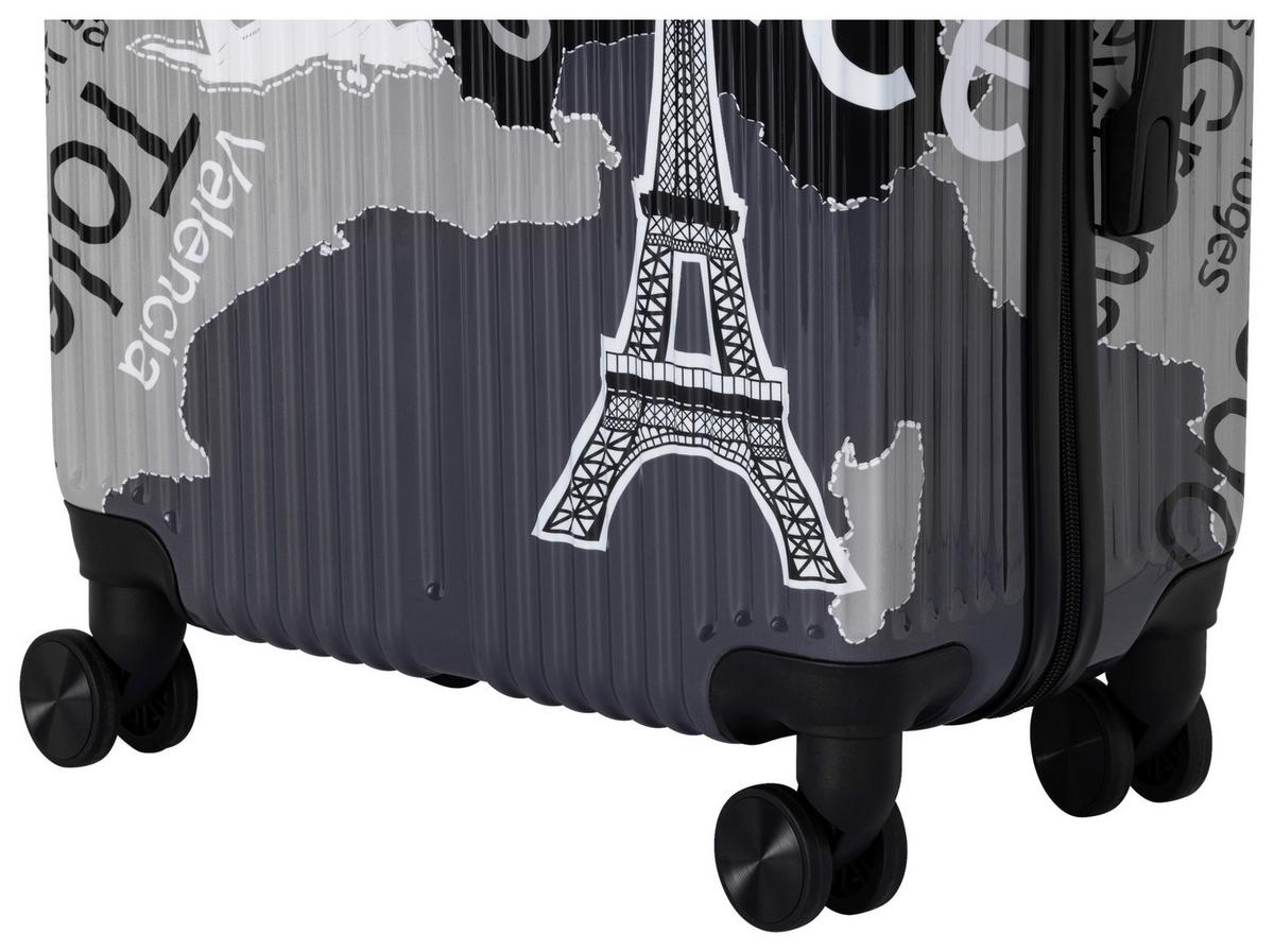 Reisekofferset Hilde - Schwarz/Grau, KONVENTIONELL, Kunststoff/Textil - Luca Bessoni