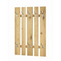 Wandgarderobe Merit Eiche-/Alufarben B: 65cm - Eichefarben/Alufarben, Basics, Holz/Holzwerkstoff (65/9/100cm) - Livetastic