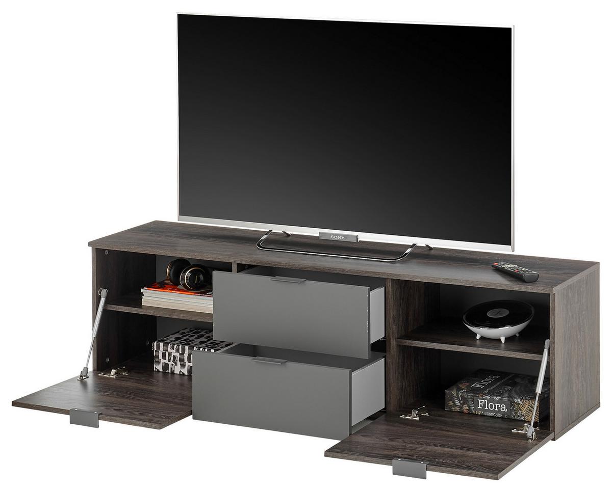 Tv-lowboard Cremona B: 150 Cm Grau - Grau, LIFESTYLE, Holzwerkstoff (150/42/38cm) - MID.YOU