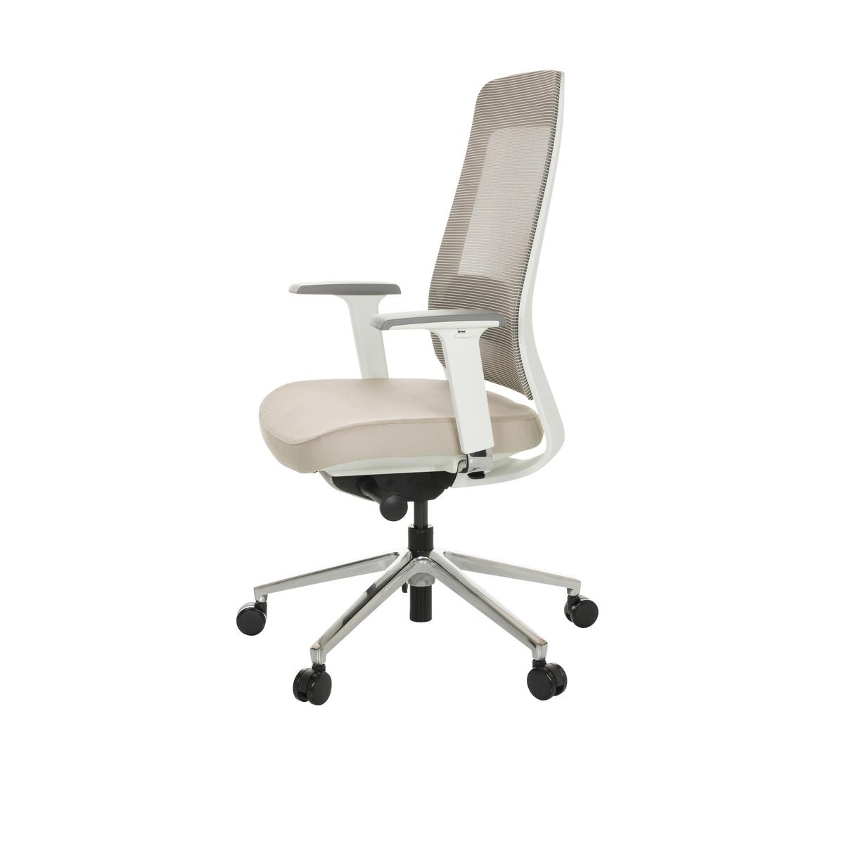 Bürostuhl Chiaro T2 Mit Wippfunktion Beige/Weiß - Beige/Weiß, MODERN, Kunststoff/Textil (67/118/63cm) - MID.YOU