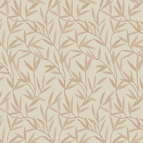 VLIESTAPETE WILLOW LEAF NATURAL - Creme, Basics, Papier/Kunststoff (52/1000cm)