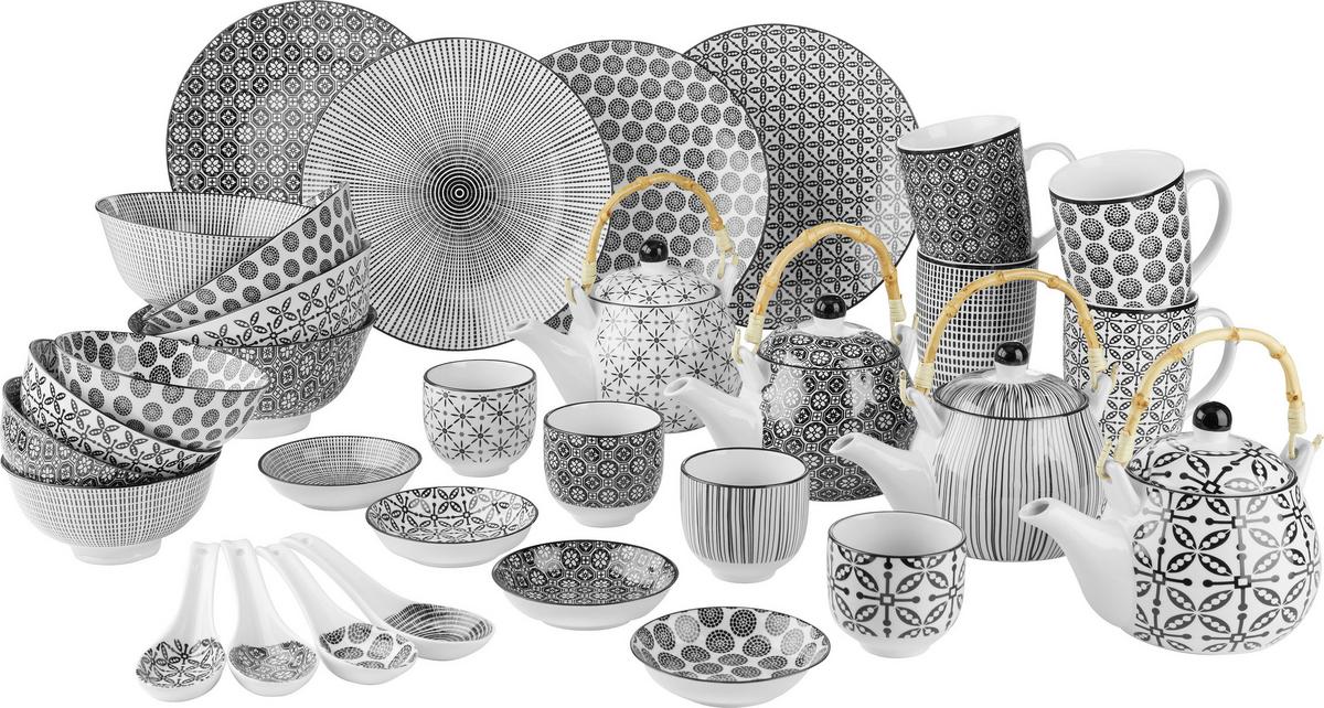 DEZERTNÍ TALÍŘEK Shiva - bílá/černá, Lifestyle, keramika (21cm) - Modern Living