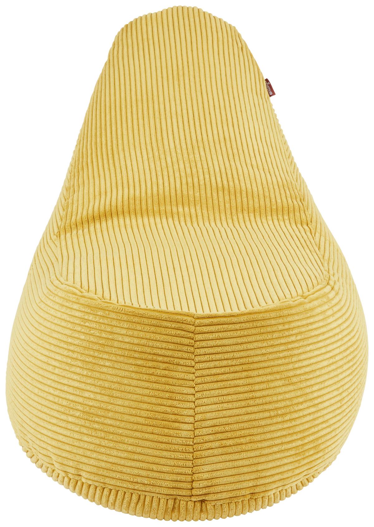 Sedací vak GOLDEN DREAM MINI, žlutý manšestr - žlutá, Moderní, textil (45/105/70cm)